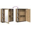 vidaXL Bathroom Mirror Cabinet Artisan Oak Engineered Wood Medium