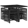 vidaXL Garden Dining Set Black