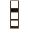vidaXL Book Cabinet Smoked Oak Engineered Wood 13.4 x 12.2 x 44.1 in
