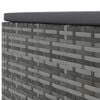 vidaXL Patio Lounge Set Gray PE rattan, Powder-coated steel, Polyester