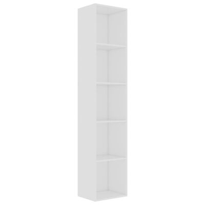 vidaXL Book Cabinet White 15.7"x11.8"x74.4" Engineered Wood