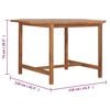 vidaXL Garden Dining Table Warm brown Solid Teak Wood