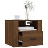 vidaXL Wall-mounted Bedside Cabinet Set of 2 Brown Oak Engineered Wood
