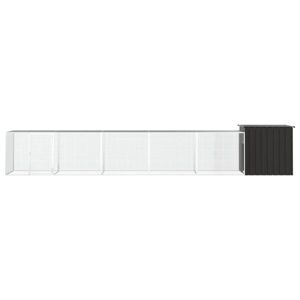 vidaXL Chicken Cage Anthracite Galvanized steel 236.2 x 35.8 x 39.4 in