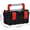 vidaXL Tool Box Black and Red 17.7x11.0x10.4"