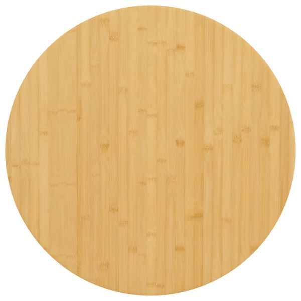 vidaXL Table Top Natural Bamboo Bamboo Diameter 23.6 in Durable