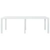 vidaXL Garden Table White Plastic Large Lightweight Garden Table