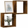 vidaXL Wall Cube Shelf Set of 2 Smoked oak Engineered wood