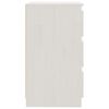 vidaXL Bedside Cabinet Set of 2 White Solid pine wood Bedside Cabinet