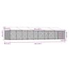 vidaXL Dog Cage Grey Galvanized Steel Large Strong Dog Cage