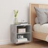 vidaXL Bedside Cabinet Concrete grey Engineered wood, glass Medium