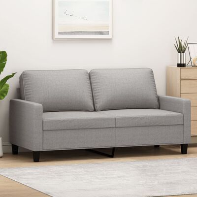 vidaXL 2-Seater Sofa Light Gray 55.1" Fabric