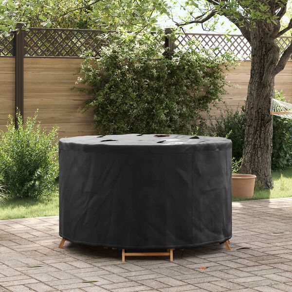 vidaXL Outdoor Furniture Cover Black 128 x 128 x 71 cm 210D fabric