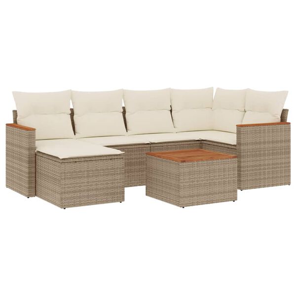 vidaXL Garden Sofa Set Beige