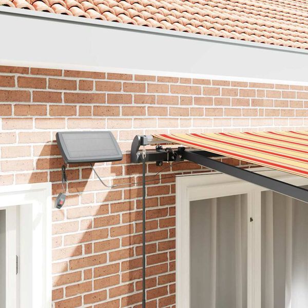 vidaXL Retractable Awning Yellow and Orange 118.11 x 98.43 in fabric