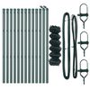 vidaXL Fence Post Green 82.02 x 1.97 ft (2.36 x 2.36 in mesh)