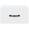 vidaXL Wall-mounted Bedside Cabinet Set of 2 White Engineered wood Small