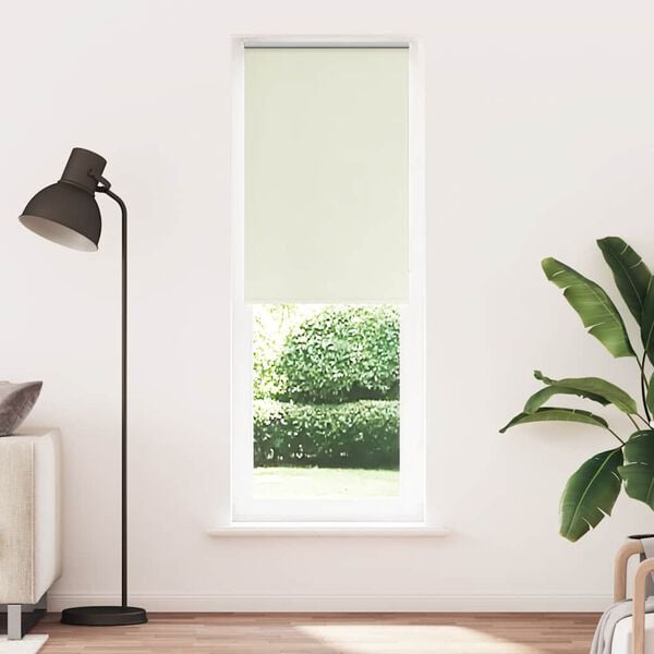 vidaXL Roller Blind Off White 100% Polyester 33.5 x 90.6 in