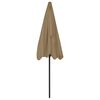 vidaXL Beach Parasol Taupe Polyester 78.7x49.2 in Rectangular Tiltable