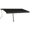 vidaXL Retractable Awning Anthracite Powder-coated aluminum, Polyester