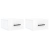 vidaXL Wall-mounted Bedside Cabinet Set of 2 High gloss white