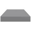 vidaXL Wall Shelf Set of 4 Gray Honeycomb MDF, Metal Medium