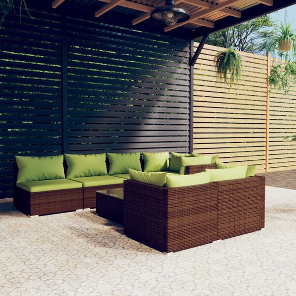 vidaXL Garden Lounge Set Brown