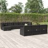 vidaXL Garden Lounge Set Black Poly Rattan 11 Piece Set