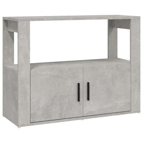 vidaXL Sideboard Concrete Grey Engineered Wood Standard Cabinet