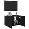 vidaXL TV Wall Cabinet Black Engineered wood Medium TV Wall Cabinet