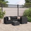 vidaXL Patio Lounge Set Black