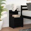 vidaXL Bedside Cabinet Black Engineered wood Medium Bedside Cabinet