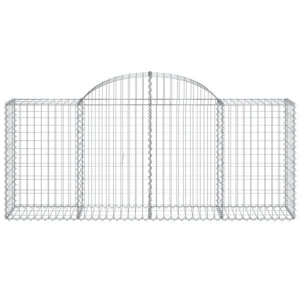 vidaXL Gabion Basket Set of 15 Silver Galvanized iron Large