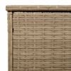 vidaXL Cushion Box Beige PE rattan, powder-coated steel, polyester Medium