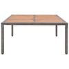vidaXL Garden Table Grey and Natural Wood