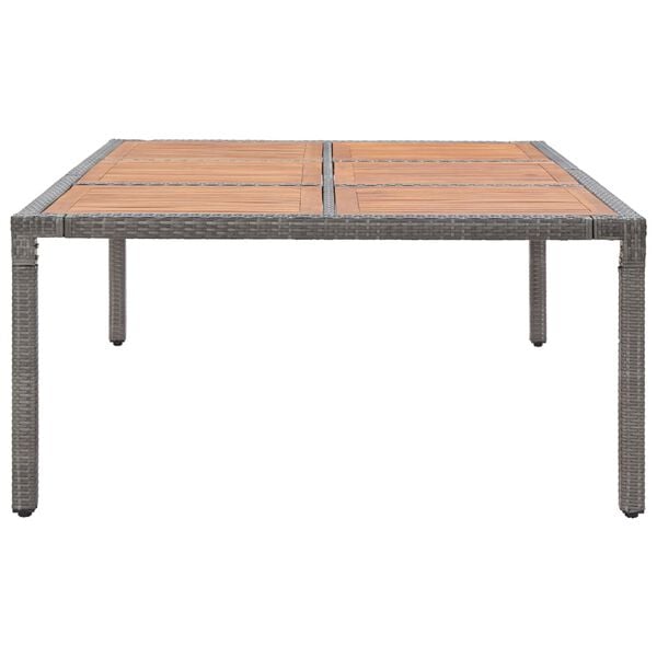 vidaXL Garden Table Grey and Natural Wood