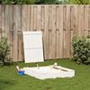 vidaXL Sandpit White Solid Pine Wood Medium Durable Wooden Sandpit
