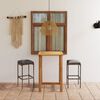 vidaXL Garden Bar Set Grey Table Solid Acacia Wood Medium Durable