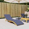 vidaXL Sun Lounger Cushion Navy Blue Oxford Fabric (100% Polyester)