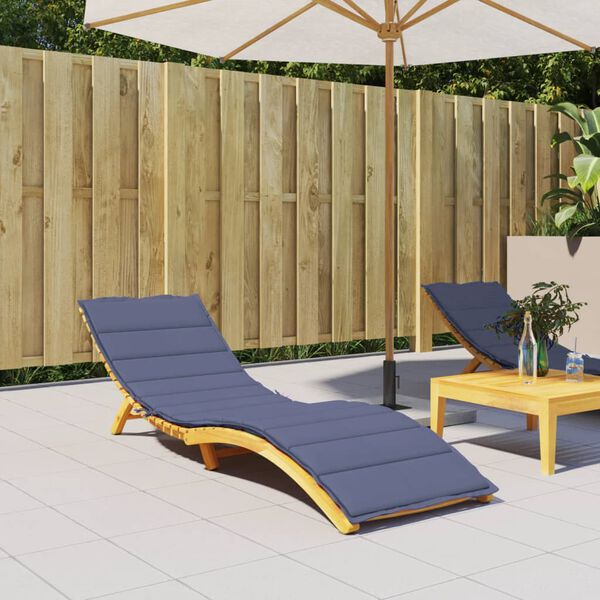 vidaXL Sun Lounger Cushion Navy Blue Oxford Fabric (100% Polyester)
