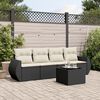 vidaXL Garden Sofa Set Black, Cream White