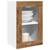 vidaXL Hanging Glass Cabinet Old wood Engineered wood Medium