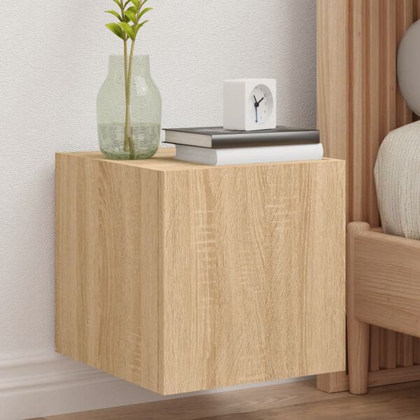 vidaXL Tv Wall Cabinet Sonoma oak Engineered wood Medium TV Wall Cabinet