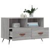 vidaXL TV Cabinet Grey Sonoma Engineered Wood, Iron Standard TV Cabinet