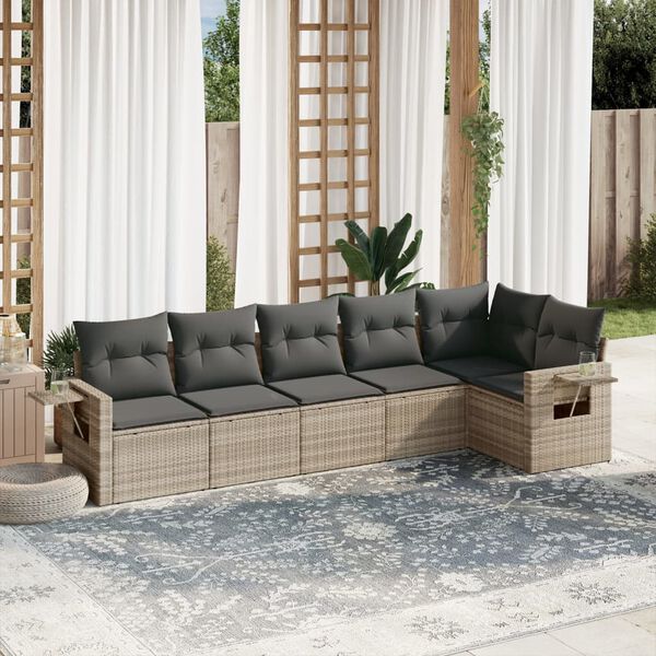 vidaXL Garden Sofa Set Light Grey, Dark Grey