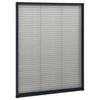vidaXL Window Screen Anthracite, Black Aluminum, Fiberglass 23.6 x 31.5 in