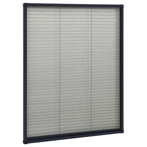 vidaXL Window Screen Anthracite, Black Aluminum, Fiberglass 23.6 x 31.5 in