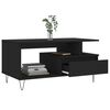 vidaXL Coffee Table Black Engineered Wood and Metal