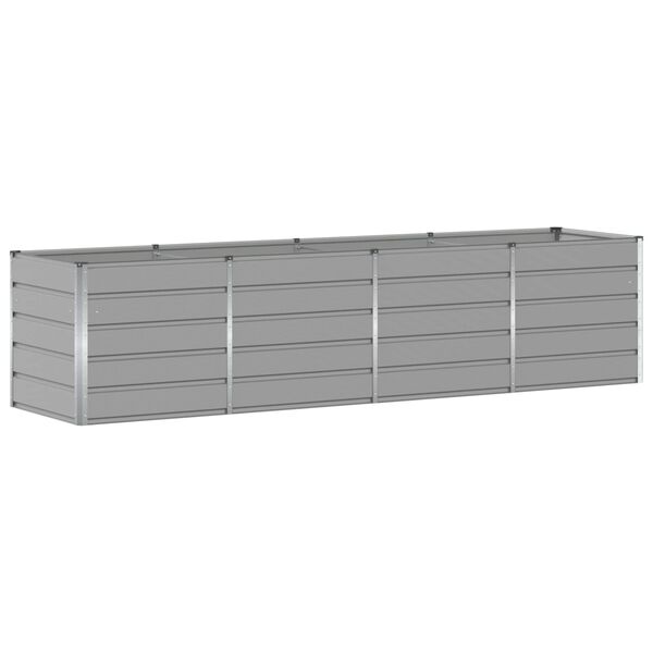 vidaXL Planter Light Grey 240 x 80 x 75 cm Steel