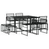 vidaXL Garden Dining Set Black
